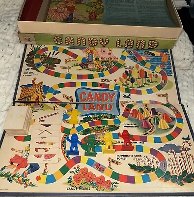 Vintage 1955 Candyland Board Game #4921 - Milton Bradley - Nearly Complete • $22