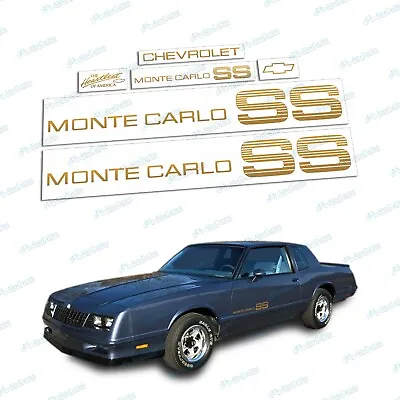 Chevrolet Monte Carlo SS 1983 1984 GOLD Restoration Decals Stickers Chevy Logos • $29.70