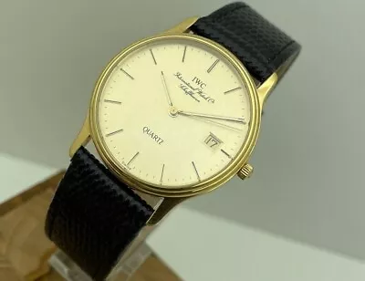 IWC SCHAFFHAUSEN QUARTZ 32mm 18k SOLID GOLD VINTAGE RARE WATCH FOR MEN • $980