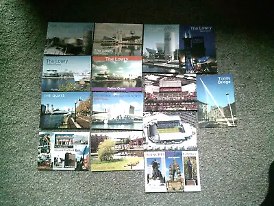 Job Lot 14 Manchester Salford RP Postcards Lowry Quays Maine Road Old Trafford • £2.49