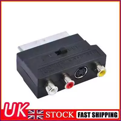 £5.45 • Buy SCART Male To 3 RCA Female Adapter TV AV S-Video Input Output Switch Connector