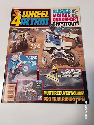 1990 July 3 & 4 WHEEL ACTION MAGAZINE Quadsport Shootout 4Trax 250R Dirtwheels • $49.95