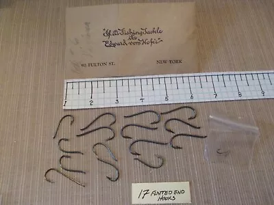 $31 • Buy Vintage Edward Vom Hofe's FLATED END FISHING HOOKS In Envelope - New York