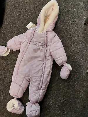 Sale New Girls Mayoral Lilac Snowsuit Style 2664 Sizes 2-4 Mths 4-6 Mths 6-9 Mth • $37.26