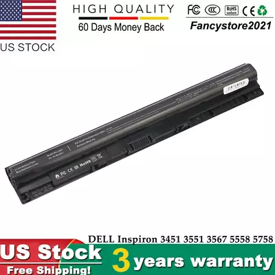 $19.99 • Buy M5Y1K Battery For Dell Inspiron 3451 3551 3558 5451 5455 14.8V 2200mAh 991XP 