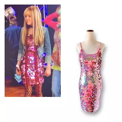 💿🎤 Hannah Montana’s Wardrobe Pink Sequin Dress Season 1 Episode 18 • $200