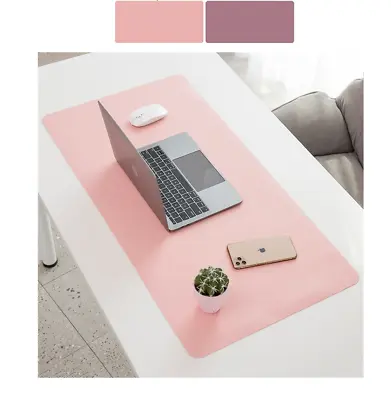 £8.95 • Buy Weelth Large Office Home Desk Pad Waterproof Protector PU Leather Sided Pink