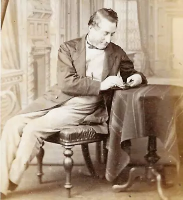 Victorian CDV Photo Man Unusual Pose Fashion Melhuish Studio London • $8.70