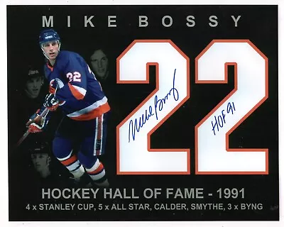 Mike Bossy N.Y. Islanders Autographed Custom Made Photo 8.5  X 10.5  Rare! • $74.99