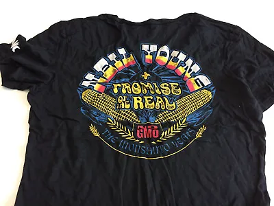 NEIL YOUNG & PROMISE OF THE REAL Rebel Content Tour T SHIRT Womens XL New • £1.99