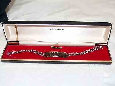 Mens ELCO Sterling Silver ID Curb Link Bracelet Monogrammed Tommy 21 Grams Vtg • $59.99