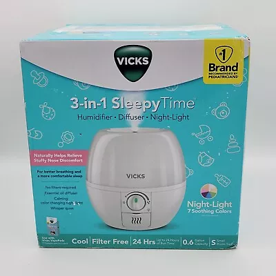 VICKS 3-in-1 Sleepy Time Humidifier/Diffuser/Night-Light • $19.99