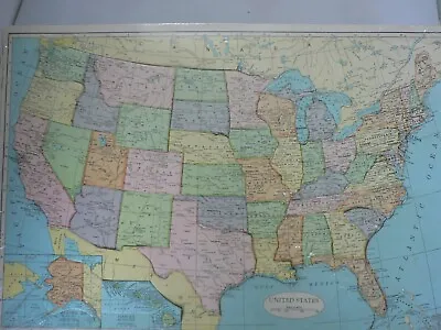 Vintage U.s. Map Die-cut Puzzle B & E Sales Co Inc. - 1970 • $10