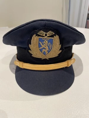 £198 • Buy British Caledonian Pilot Flight Crew Cap Hat 1980s