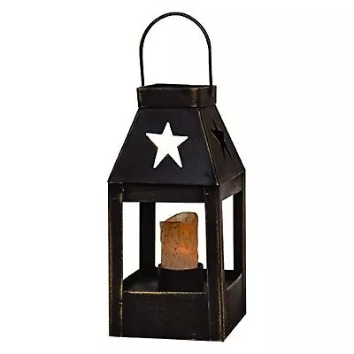 Mini Decorative Lantern With Star Cutout - 5  H X 2.5  W - Flameless Candle L... • $20.14