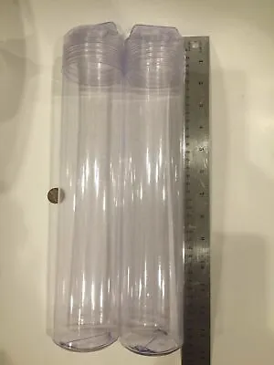 3 Pcs Plastic Tubes Clear W/ Hang Caps Container Storage 13 1/4   X 2.5  XL  • $14.99