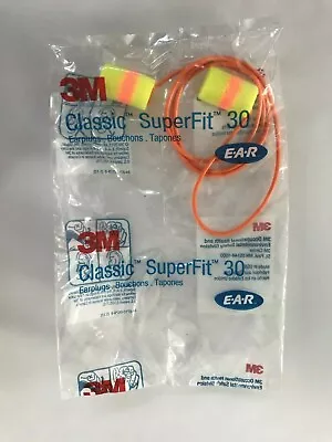 20X 3M -EAR Classic SuperFit 30 Foam Earplug Corded PERTH Donald Trump • $34.95