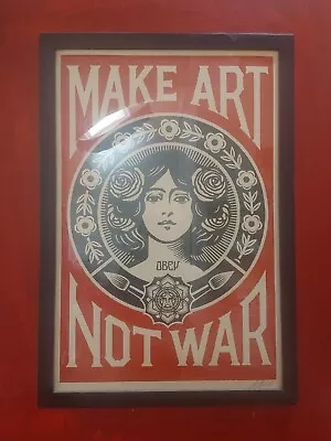 Shepard Fairey Obey Giant MAKE ART NOT WAR Art Print Poster Signed  24x36 • $80