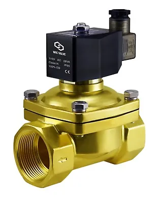 $159.99 • Buy 1.25  Inch Brass Electric Air Water Diaphragm Solenoid Process Valve NC 110V AC