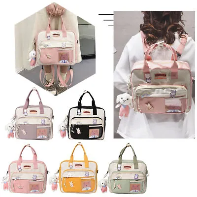£13.87 • Buy Kawaii Shoulder Backpack Japanese Student Badges Schoolbag Crossbody Bag UK