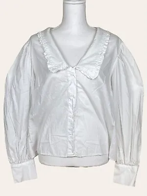 Divided By H&M Womens White Long Sleeve Button Up Shirt Size XL • $10