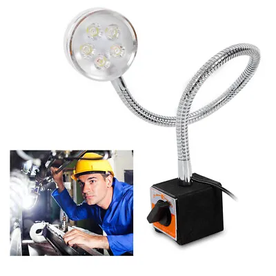 5W Magnetic Base Shop Work Bench Machine  LED Lamp Machine Work Light White New  • $31.35