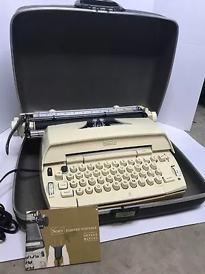 Sears Celebrity Power Electric Typewriter & Manual In Case Portable Vintage USA • $32.99