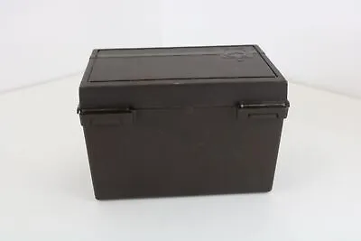 Vintage Rectangular Plastic Document Letter File Box Storage Brownish Black • $13.99