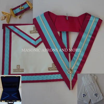 Mark Worshipful Masters Apron Collar Jewel Gloves & Hard Case Set(MA5123-C) • $329.99