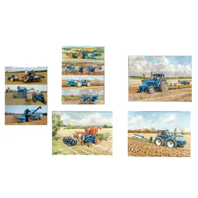 Ford & Fordson Classic And Vintage Tractor Greetings Cards Pack Of 5 Assorted • £10.75