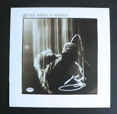 BONO SIGNED & PSA CERTIFIED Vintage 1985 Vinyl Album U2 Wide Awake In America! • $750