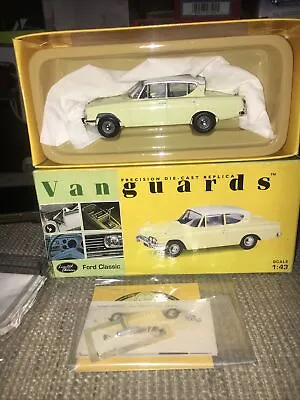 Vanguards 1/43 Scale Diecast VA35003 - Ford Classic - Yellow / White • £22.99