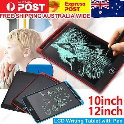 10 / 12  LCD Writing Tablet Drawing Board Colorful Doodle Handwriting Pad DF • $8.69