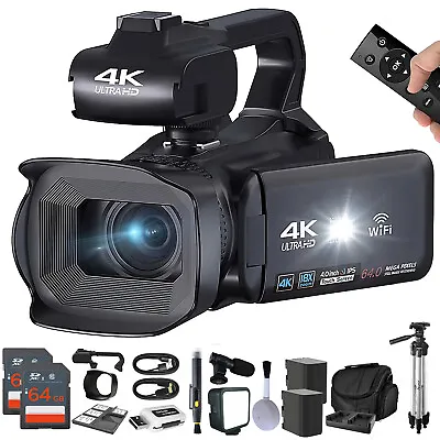 4K Video Camera Camcorder 64MP 60FPS18X Digital Zoom Auto Focus Vlogging Camera • $219.99