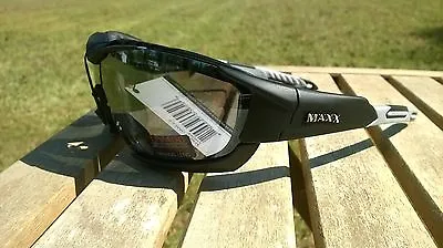 Maxx HD Motorcycle Sunglasses Black Smoke Lens Foam 2.0 Padding ATV  • $19.95