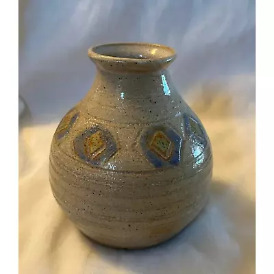 Vintage Mid Century Modern Pottery Vase Artist Signed And Dated 1979 REYNA • $22