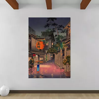 £12.79 • Buy Japanese Art - Ushigome Kagurazaka - Canvas Rolled Wall Art Print - 