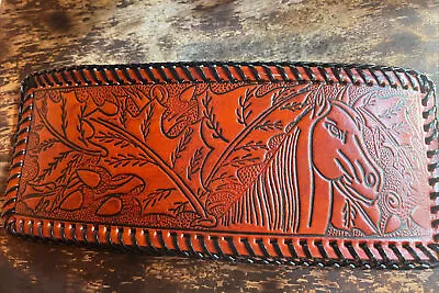 USA MADE Handmade LACED BI FOLD WALLET AMERICAN MADE Horse SCENE • $26.99