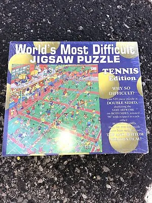 Vintage World's Most Difficult Jigsaw Puzzle Tennis Edition Double Sided '95-F10 • $20