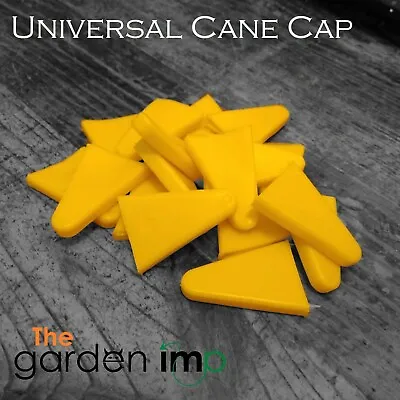 Cane Caps Triangle Rubber Garden Protectors Toppers Eye Protection Small-Large • £3.69