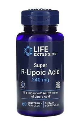 Life Extension - Super R-lipoic Acid - 240mg - 60 Veg Caps - Exp: July 2025 • £44.49