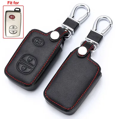 For Toyota Land Cruiser Prius 3 Button Remote Key Fob Bag Leather Cover Case • $11.19