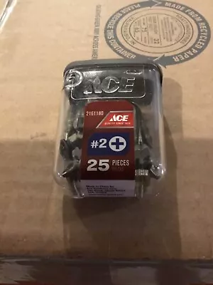 Ace Hardware #2161180 #2 Phillips 25 1  Bits Brand New In Case • $3.19