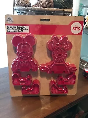 Disney Eats Mickey Minnie Mouse 3D Cookie Cutter Set Assortment Decorate Bake • $13.50