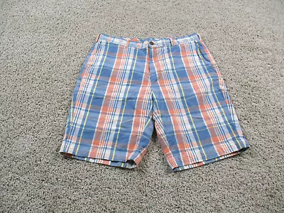 Brooks Brothers Shorts Mens 36 Blue Plaid India Madras Bermuda Cotton • $13.78