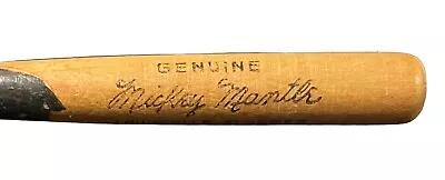 Vintage 1950's Louisville Slugger Mickey Mantle Coin Bank Mini Wood Baseball Bat • $19.99