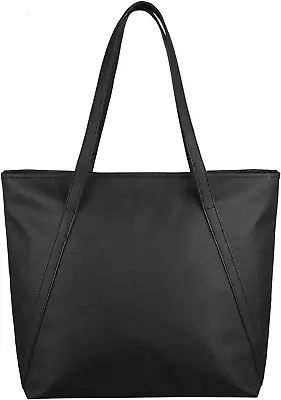 Kememo Large Tote Bag With Zip Waterproof Faux Leather Tote Bags For Women Top • £15.83