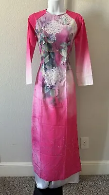 Large-Pre-made  Ao Dai ONLY  3D Vietnamese Traditional- Pink • $23