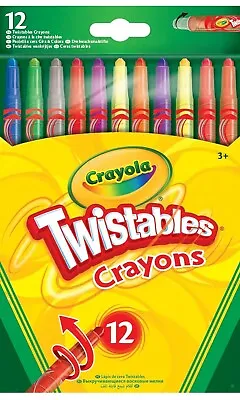 Crayola 12 Twistable Pencils | Reusable Vinyl Pouch | Age 4+ ( PACK OF 5 ) • £14.99