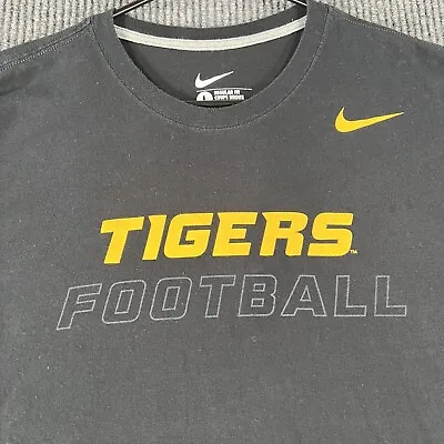 Nike Mens Large Black Missouri Tigers Mizzou Short Sleeve T Shirt Regular Fit • $14.39
